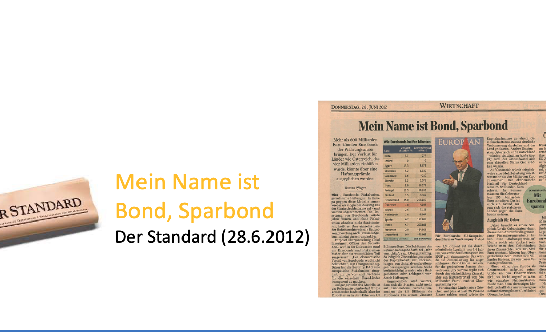 Der Standard: Mein Name ist Bond, Sparbond