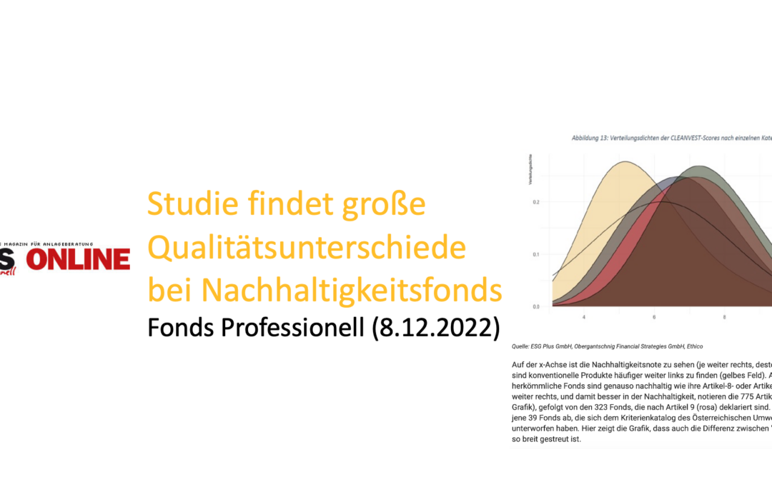 Studie findet große Qualitätsunterschiede bei Nachhaltigkeitsfonds